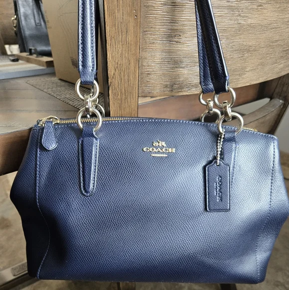 Coach Blue Christie Carry All Shoulder Bag - Picture 15 of 16